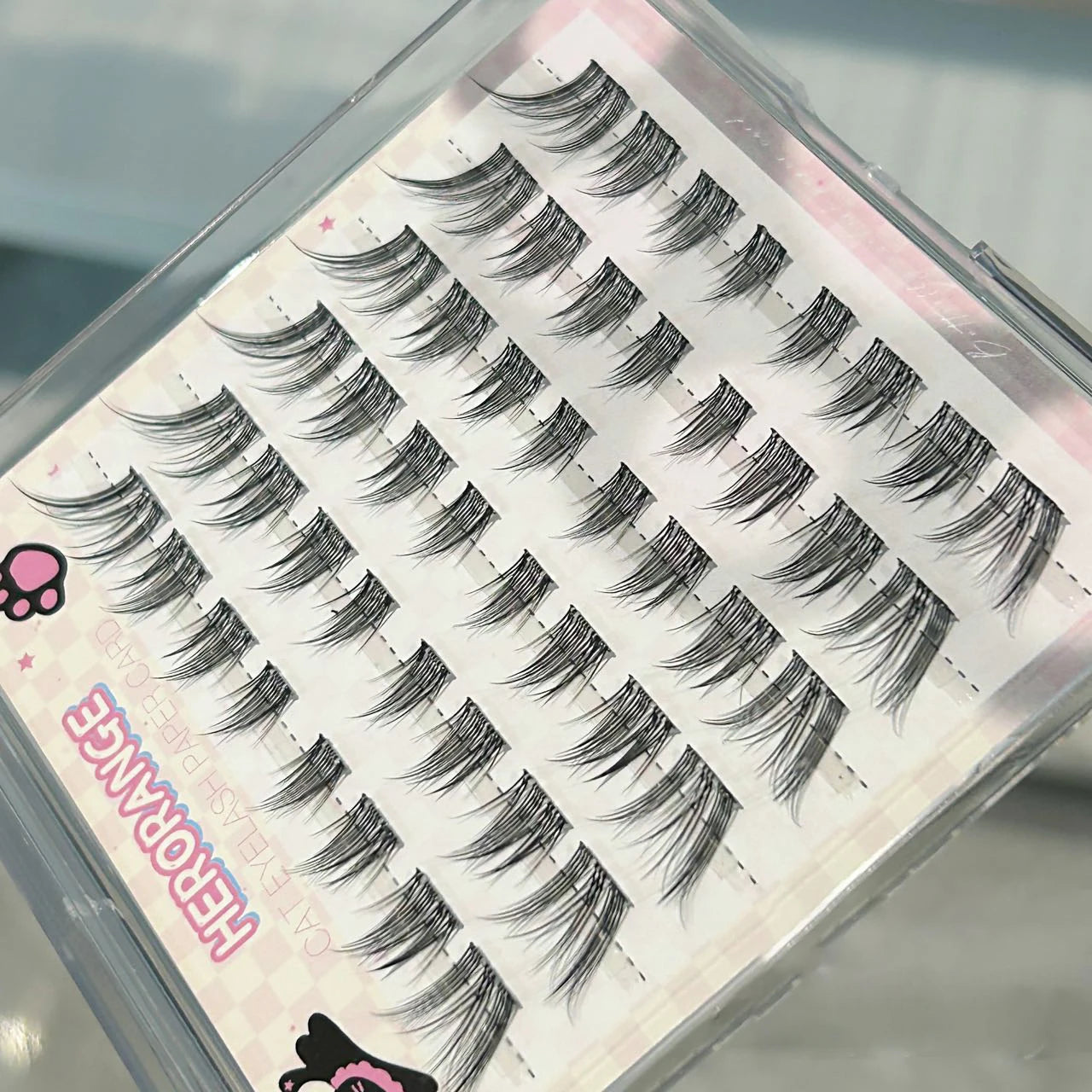 Cat Style Glue Free False Eyelashes Single Cluster Lightweight Eyelashes Self Adhesive No Glue Lashes Segmented Natural Eyelashe