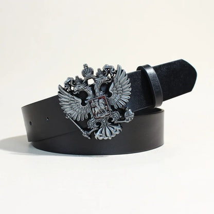 Black Punk Style PU Leather Belt with Metal Studs Unisex Gothic Fashion Accessory