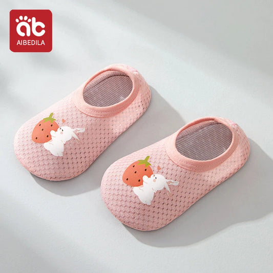 AIBEDILA Baby Toddler Shoes First Walkers Non-slip Thickening Shoe Sock Floor Shoes Foot Socks Animal Style For Babies Flat Shoe