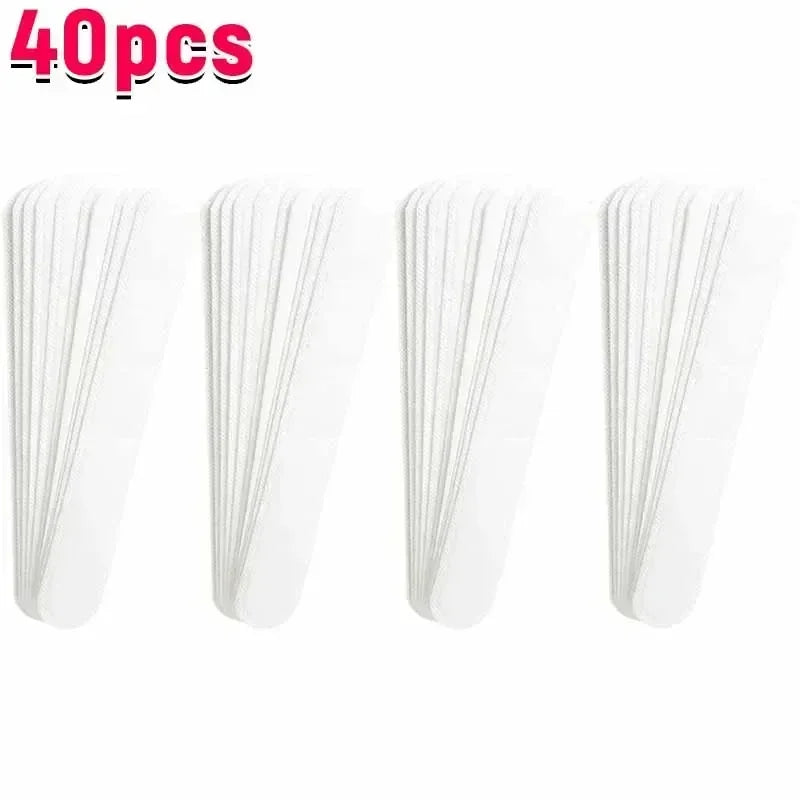 40PCS Hat Sweat Absorber Stickers Summer Cap Liner Bands Sweatband Visor Hats Size Reducer Adhesive Sweat Absorbing Strips Pads