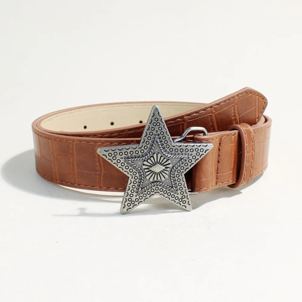 Belt Women's American Retro Decorative Jeans Skirt Ins Style Personalized Belt Subculture Black Belt