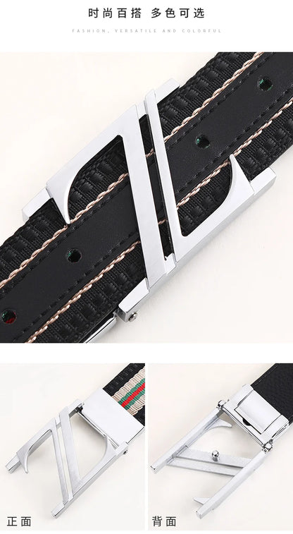 Luxury-sleek designer style G-shaped canvas belt for fashionable and durable high-quality jeans. Men's and women's casual leathe