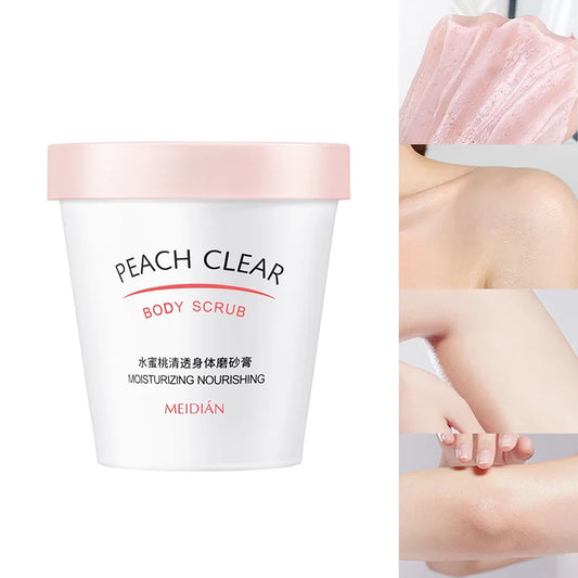 Meidian Peach Extract Body Scrub Moisturizing Cleansing Exfoliating Smooth Texture Natural Nourishing Bath Use Gentle Exfoliatio