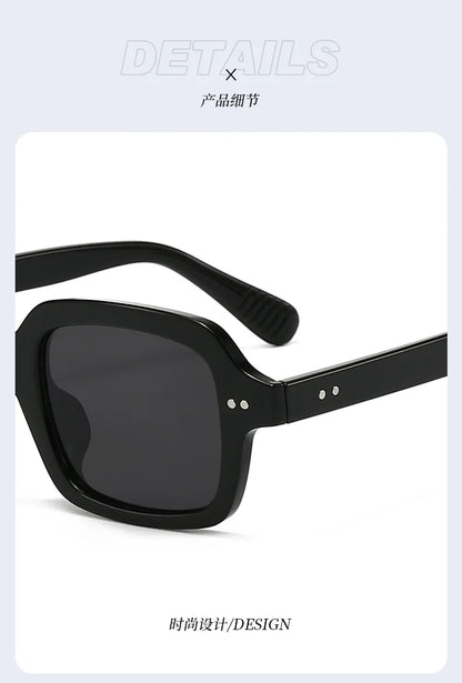 Fashionable Rice Nail Square Sunglasses High-End Casual Simple Sunglasses Versatile Ins Internet Celebrity Sunglasses Women DUHE