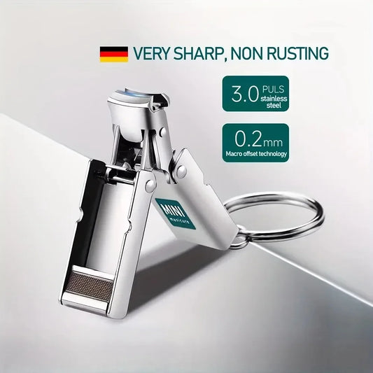 1PC Portable Travel Nail Clippers Collapsible Nail Cutter Fingernail Scissors Trimmer Stainless Steel Pedicure Manicure Tools