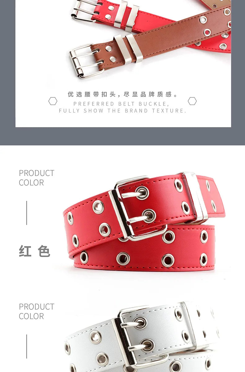 110cm Design White Men Chain Decorative Belt Popular Hip Hop Punk Style Casual Jeans Fashion Wholesale Stock European American