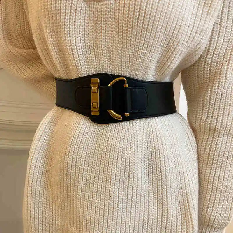 Waist Belt Women's Decorative Coat Suit Multifunctional Stretchable Elastic Waist Belt Hole Free Fashion Retro Unique Personaliz