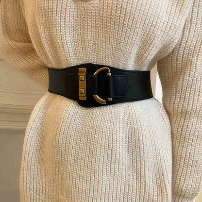 Waist Belt Women's Decorative Coat Suit Multifunctional Stretchable Elastic Waist Belt Hole Free Fashion Retro Unique Personaliz
