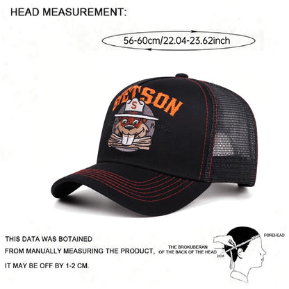2025 Fashion Cartoon New Truck Hat STETSON Groundhog Net Hat Street Hip Hop Hat Outdoor Sports Sunshade Hat Baseball Hat Unisex