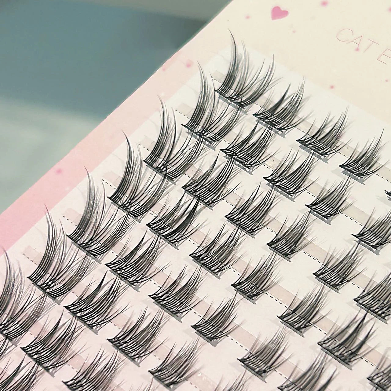 Cat Style Glue Free False Eyelashes Single Cluster Lightweight Eyelashes Self Adhesive No Glue Lashes Segmented Natural Eyelashe