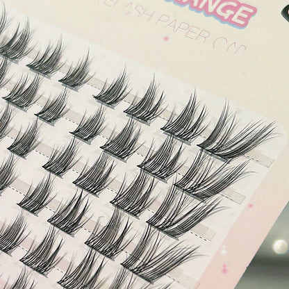 Cat Style Glue Free False Eyelashes Single Cluster Lightweight Eyelashes Self Adhesive No Glue Lashes Segmented Natural Eyelashe