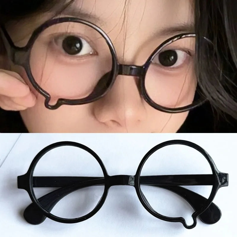 Y2K Anime Crying Glasses Dripping Tears Black Frame Unisex Retro Kawaii Fashion Eyewear Halloween Cosplay Cute Accessories Gift