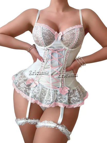 Erotic Sexy Lace Bra And Panty Set Underwear Transparent Bra Exotic Sets Sexy Thong Woman Porn Fancy Sensual Luxury Lingerie