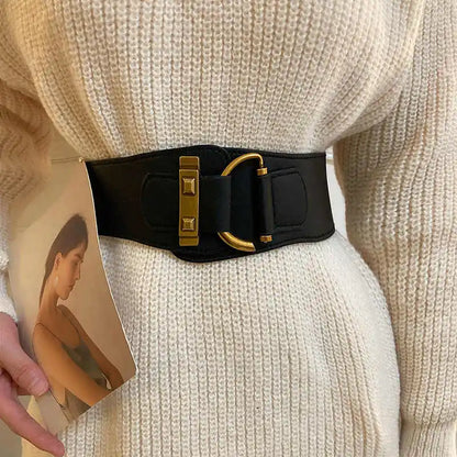 Waist Belt Women's Decorative Coat Suit Multifunctional Stretchable Elastic Waist Belt Hole Free Fashion Retro Unique Personaliz
