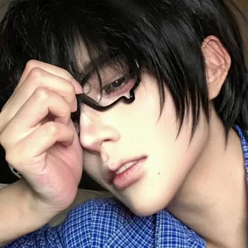 Y2K Anime Crying Glasses Dripping Tears Black Frame Unisex Retro Kawaii Fashion Eyewear Halloween Cosplay Cute Accessories Gift