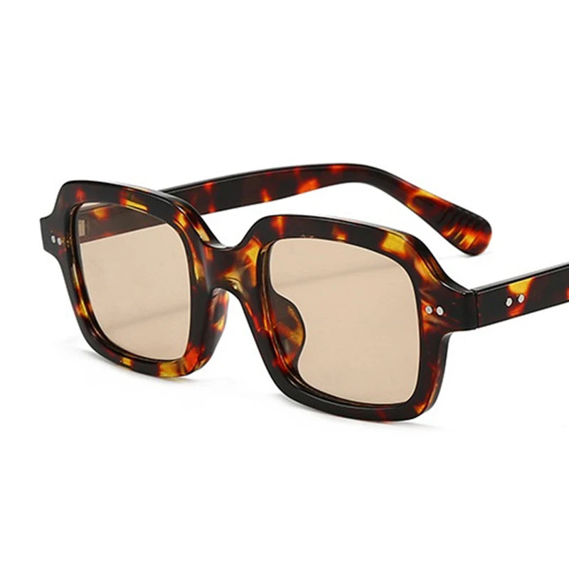 Fashionable Rice Nail Square Sunglasses High-End Casual Simple Sunglasses Versatile Ins Internet Celebrity Sunglasses Women DUHE