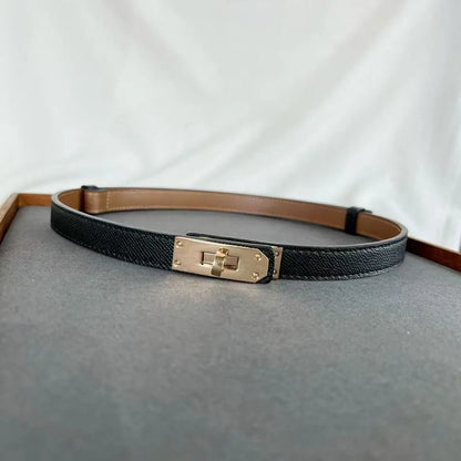 Luxury Brand Leather Belt for Women Designer Alloy Buckle Waist Strap Female Jeans Trouser Dress Waistband