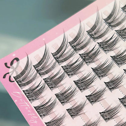 Cat Style Glue Free False Eyelashes Single Cluster Lightweight Eyelashes Self Adhesive No Glue Lashes Segmented Natural Eyelashe