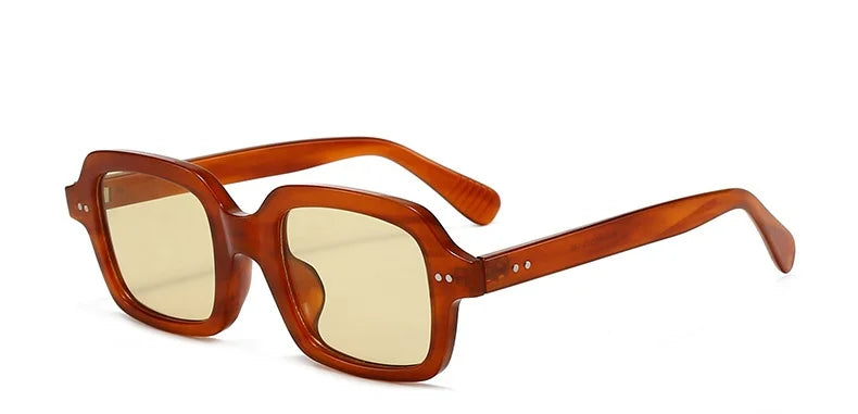 Fashionable Rice Nail Square Sunglasses High-End Casual Simple Sunglasses Versatile Ins Internet Celebrity Sunglasses Women DUHE