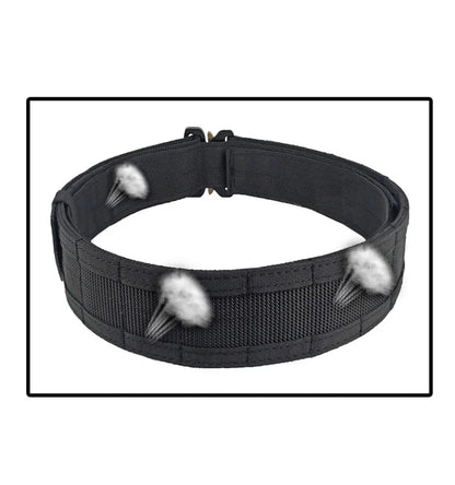 5cm Men Tactical Belt with Inner, Metal Buckle Quick Release Laser Cut MOLLE Combat Two in One Battle Belt