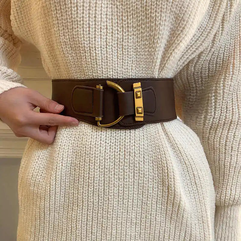 Waist Belt Women's Decorative Coat Suit Multifunctional Stretchable Elastic Waist Belt Hole Free Fashion Retro Unique Personaliz