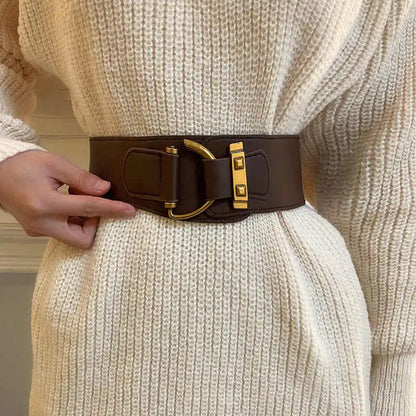 Waist Belt Women's Decorative Coat Suit Multifunctional Stretchable Elastic Waist Belt Hole Free Fashion Retro Unique Personaliz