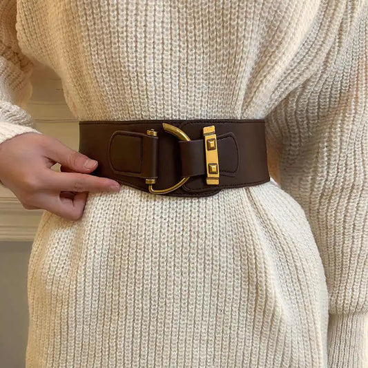 Waist Belt Women's Decorative Coat Suit Multifunctional Stretchable Elastic Waist Belt Hole Free Fashion Retro Unique Personaliz