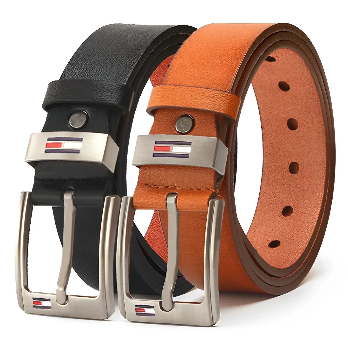 Men's Luxury PU Leather Belt - Designer Alloy Pin Buckle, High Quality Waistband for Jeans & Casual Wear, Fashion Waist Strap