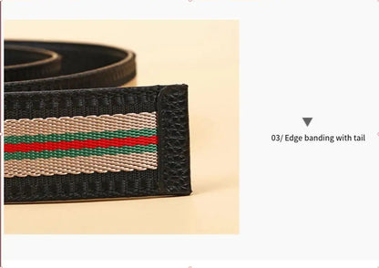 Luxury-sleek designer style G-shaped canvas belt for fashionable and durable high-quality jeans. Men's and women's casual leathe