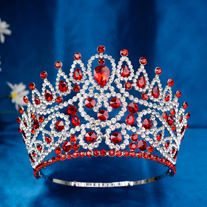 2025 New Rhinestone Crystal Queen Big Crown Bridal Wedding Tiara Women Beauty Pageant Bridal Hair Accessories Jewelry