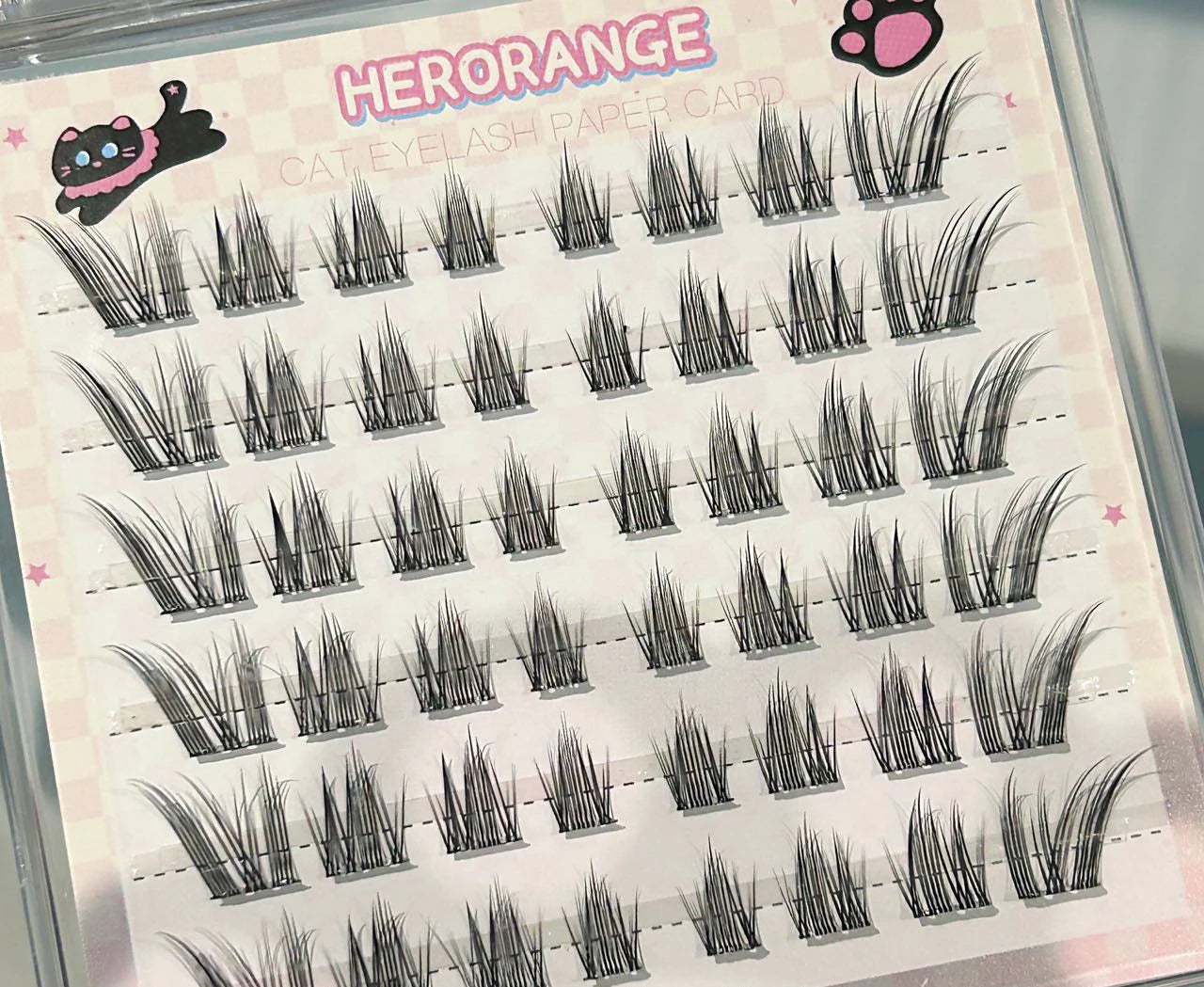 Cat Style Glue Free False Eyelashes Single Cluster Lightweight Eyelashes Self Adhesive No Glue Lashes Segmented Natural Eyelashe