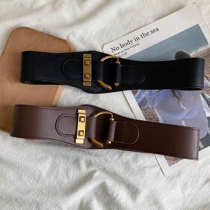 Waist Belt Women's Decorative Coat Suit Multifunctional Stretchable Elastic Waist Belt Hole Free Fashion Retro Unique Personaliz