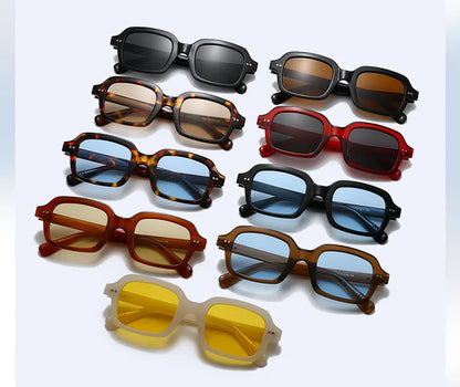 Fashionable Rice Nail Square Sunglasses High-End Casual Simple Sunglasses Versatile Ins Internet Celebrity Sunglasses Women DUHE