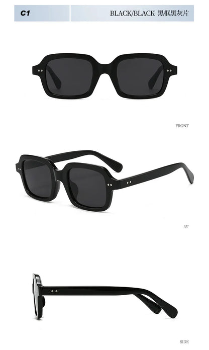 Fashionable Rice Nail Square Sunglasses High-End Casual Simple Sunglasses Versatile Ins Internet Celebrity Sunglasses Women DUHE