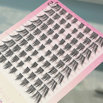 Cat Style Glue Free False Eyelashes Single Cluster Lightweight Eyelashes Self Adhesive No Glue Lashes Segmented Natural Eyelashe