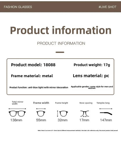 Luxury Rimless Myopia Glasses for Women Men Ultralight Near Sight Glasses Blue Light Blocking Eye Protection Eyeglasses 0 To-4.0