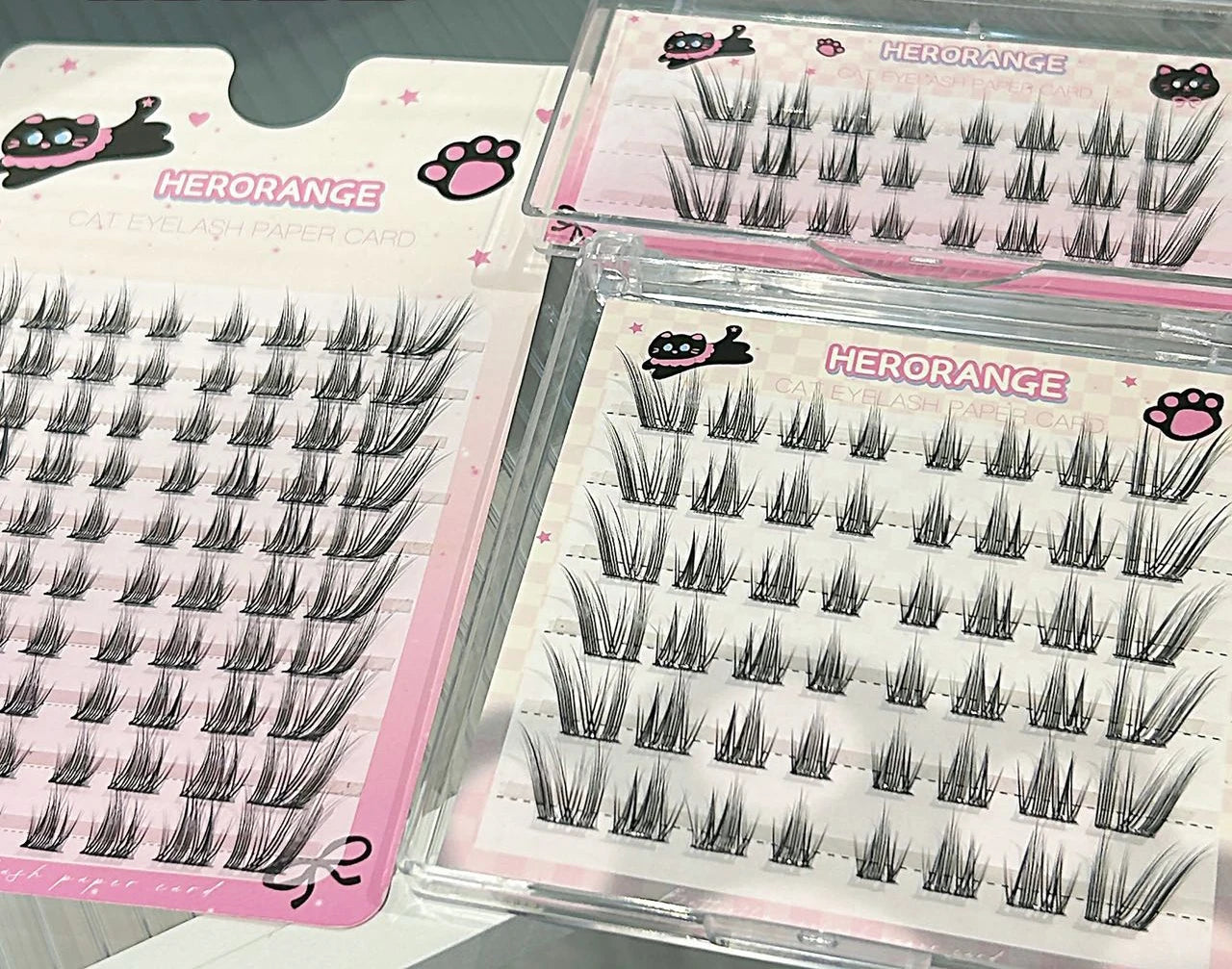 Cat Style Glue Free False Eyelashes Single Cluster Lightweight Eyelashes Self Adhesive No Glue Lashes Segmented Natural Eyelashe
