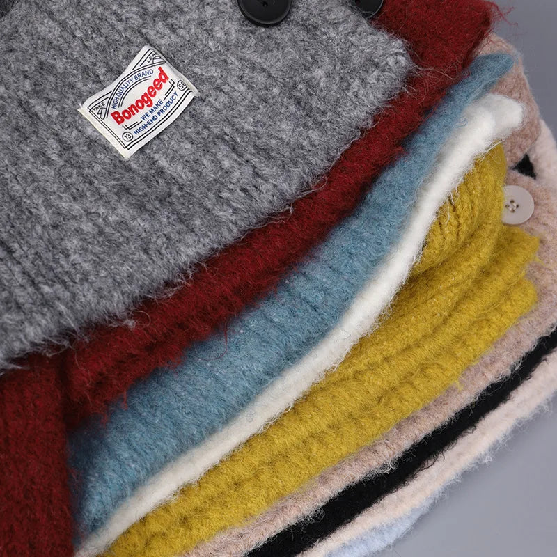 Korean Knitted Balaclava Hat Women's Winter Warm Scarf Integrated Hooded Scarf Knitted Wool Beanie Cap