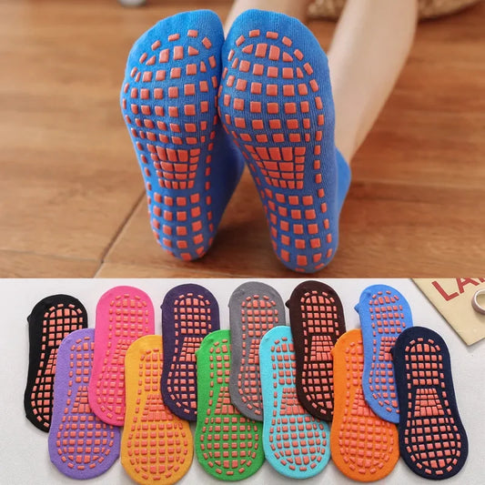 Children Adults Anti-Slip Socks Parent-Child Trampoline Boys Girls Sock Cotton Elasticity Sports Boys Outside Kids Family Sock