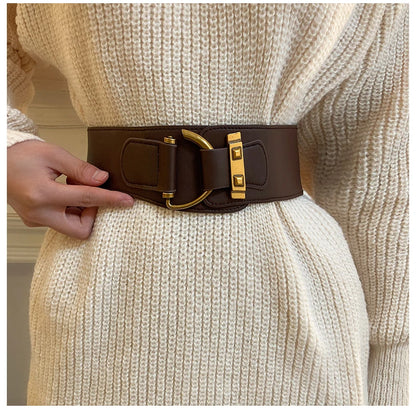 Waist Belt Women's Decorative Coat Suit Multifunctional Stretchable Elastic Waist Belt Hole Free Fashion Retro Unique Personaliz