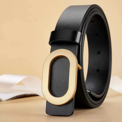 Women's Leather Belts For Jeans Ladies Strap Alloy Metal Pin Buckle Fashion Belt