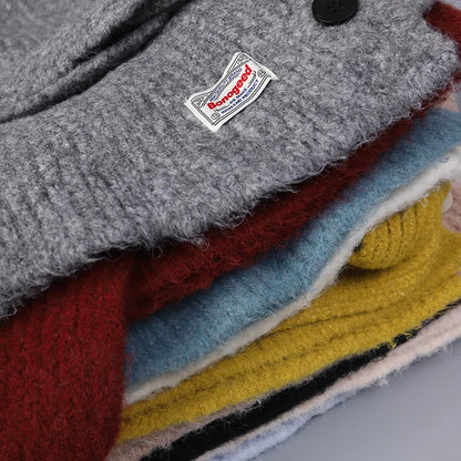 Korean Knitted Balaclava Hat Women's Winter Warm Scarf Integrated Hooded Scarf Knitted Wool Beanie Cap