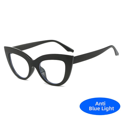 Women's Cat Eye Glasses Frame Fashion Anti Blue Light Transparent Eyeglasses Retro Optical Clear Lens Spectacle Eyeglass Female