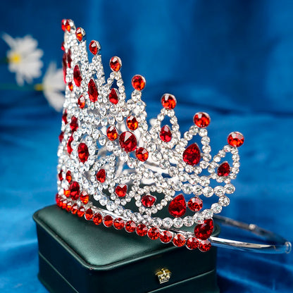 2025 New Rhinestone Crystal Queen Big Crown Bridal Wedding Tiara Women Beauty Pageant Bridal Hair Accessories Jewelry