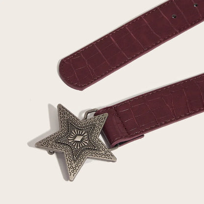 Belt Women's American Retro Decorative Jeans Skirt Ins Style Personalized Belt Subculture Black Belt