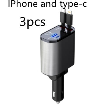 100W Fast Car Charger USB-C Adapter