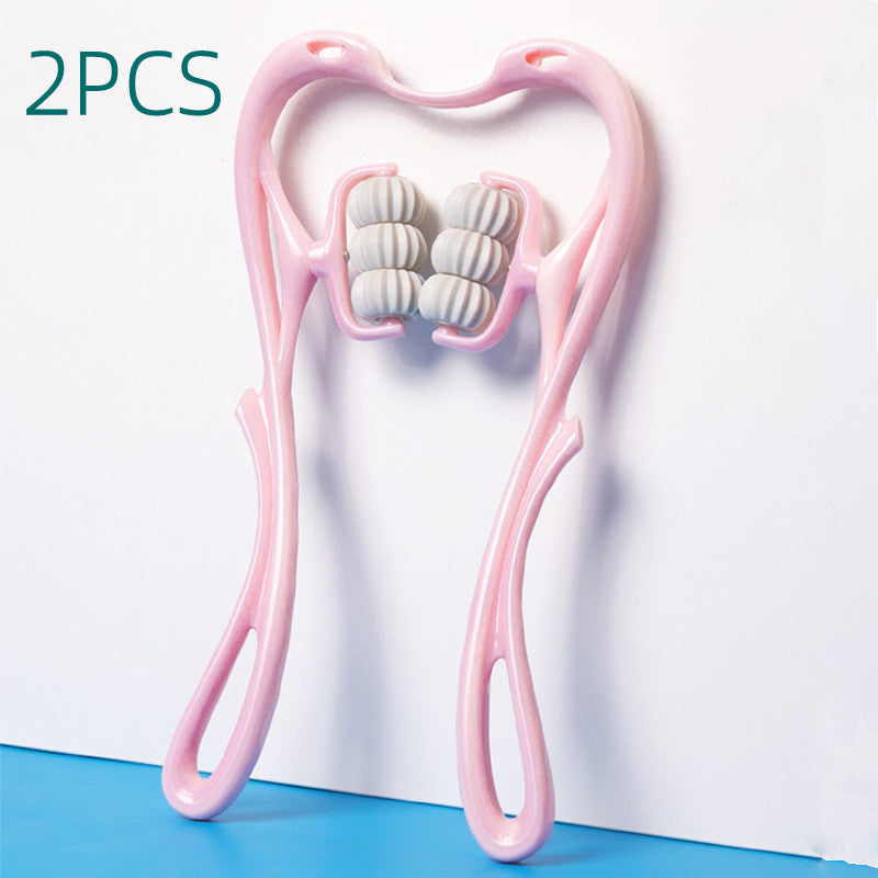 6-Wheel Neck Massager - Manual Muscle Relief Roller