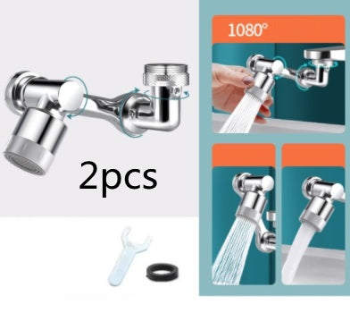 Rotatable Splash-Proof Faucet - 1080° Swivel Kitchen Tap