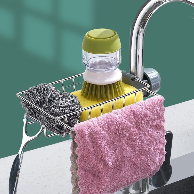 Adjustable Sink Drain Rack - Expandable Sponge Holder