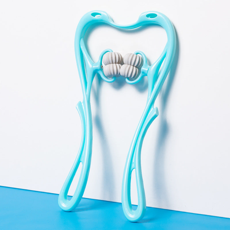 6-Wheel Neck Massager - Manual Muscle Relief Roller